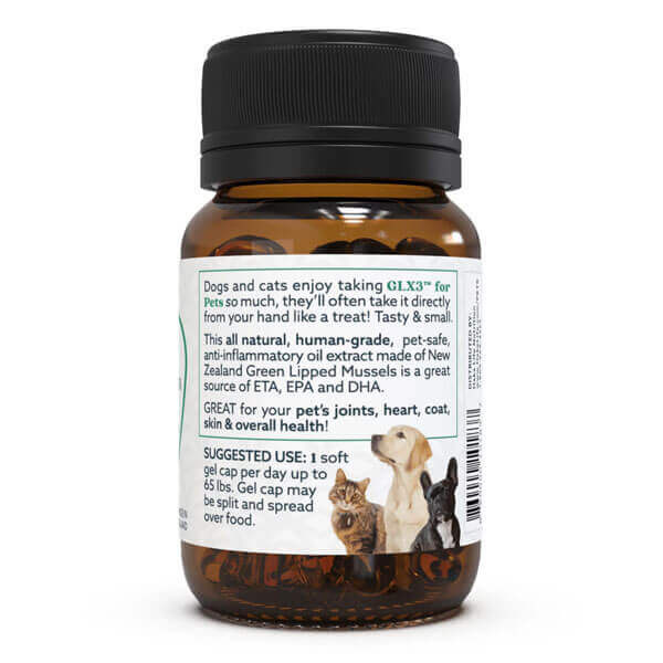 GLX3 Mussel Oil For Dogs - Pet Safe Hip & Joint Support*